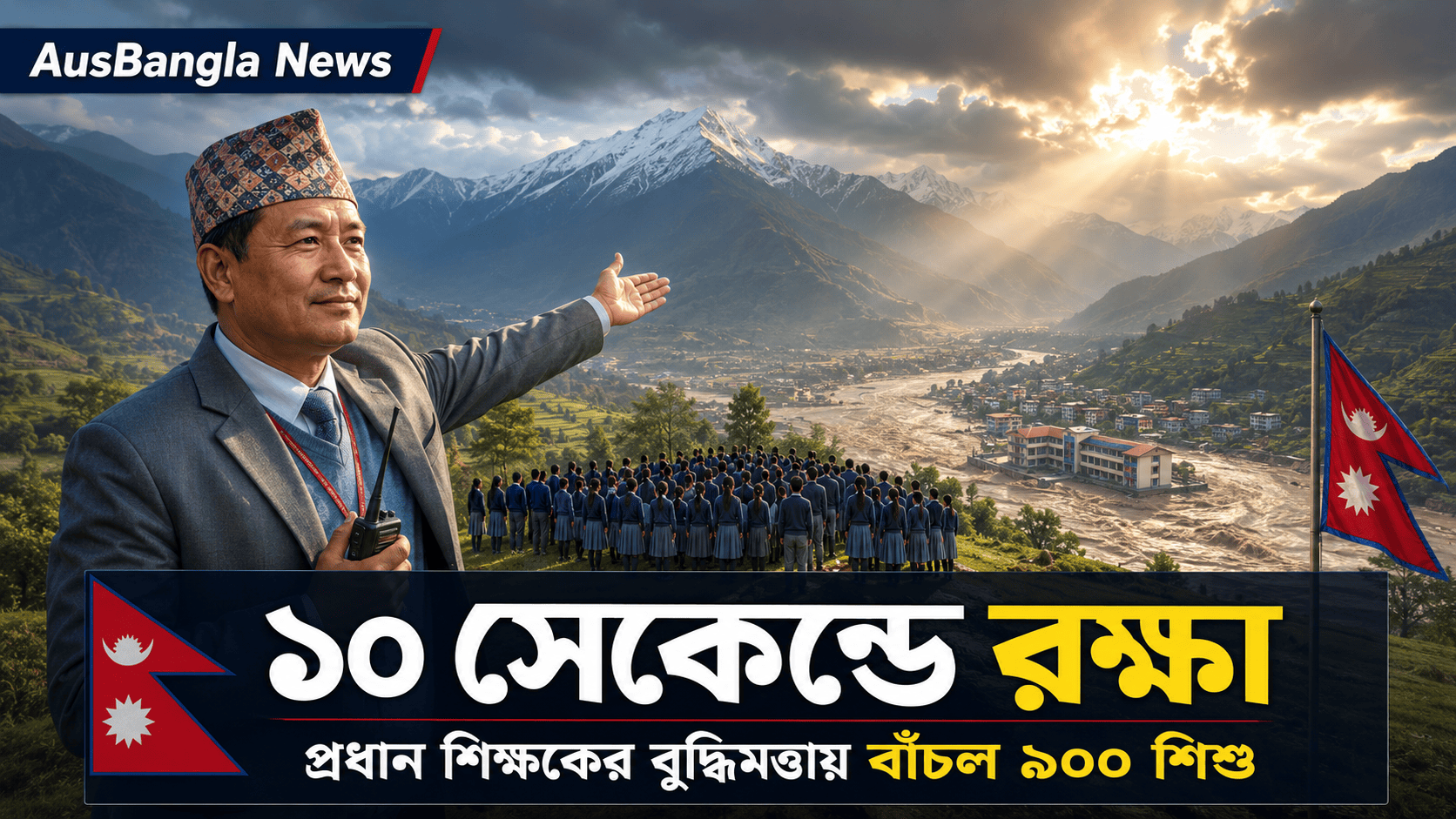 মাত্র ১০ সেকেন্ডে রক্ষা: প্রধান শিক্ষকের বুদ্ধিমত্তায় বাঁচল ৯০০ শিশু