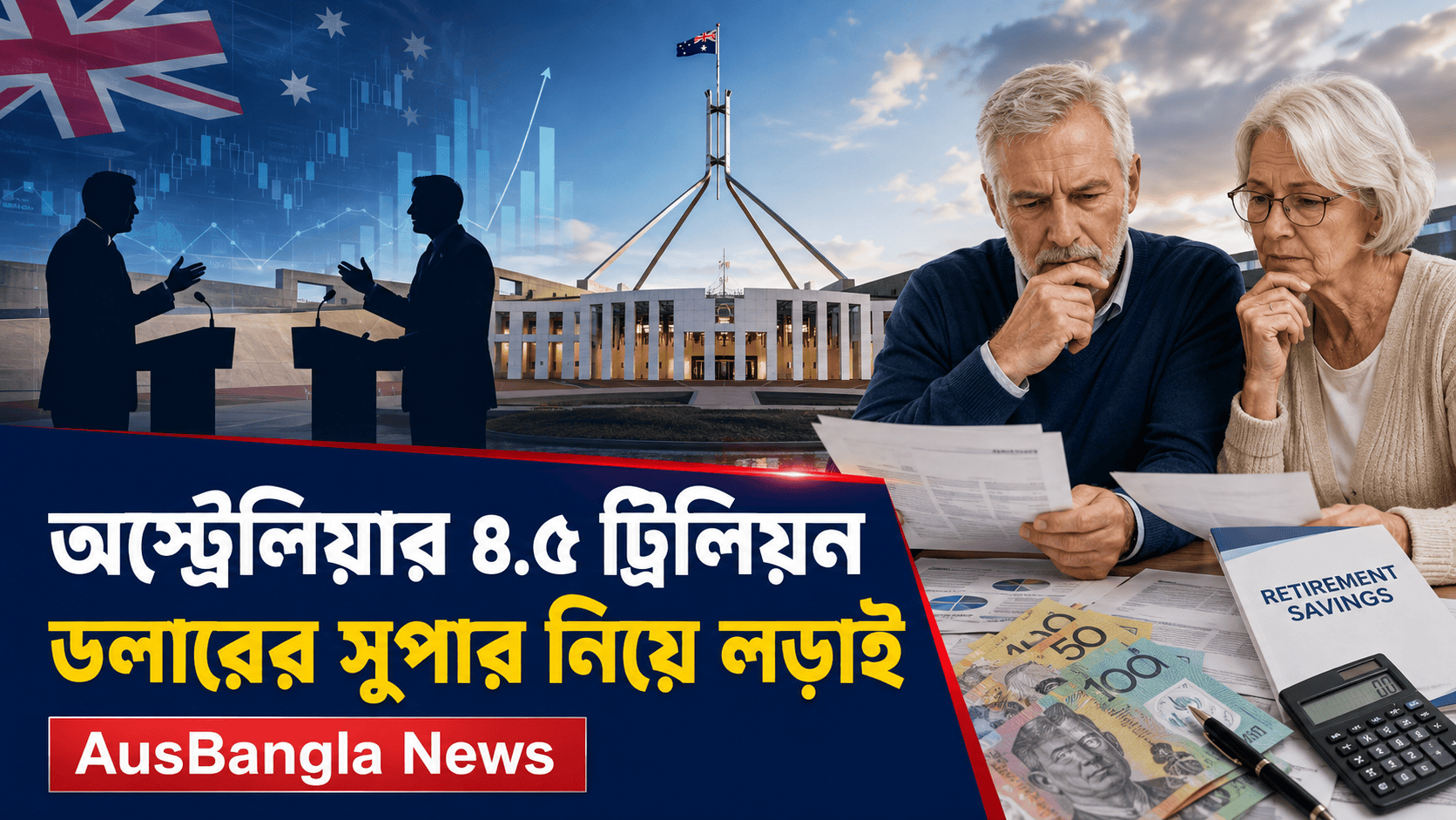 অস্ট্রেলিয়ার ৪.৫ ট্রিলিয়ন ডলারের অবসর সঞ্চয় নিয়ে তুমুল রাজনৈতিক লড়াই