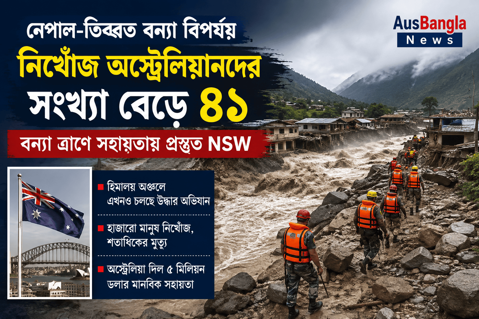 নেপাল–তিব্বতে অস্ট্রেলিয়ানের সংখ্যা বেড়ে ৪১, সহায়তায় প্রস্তুত NSW