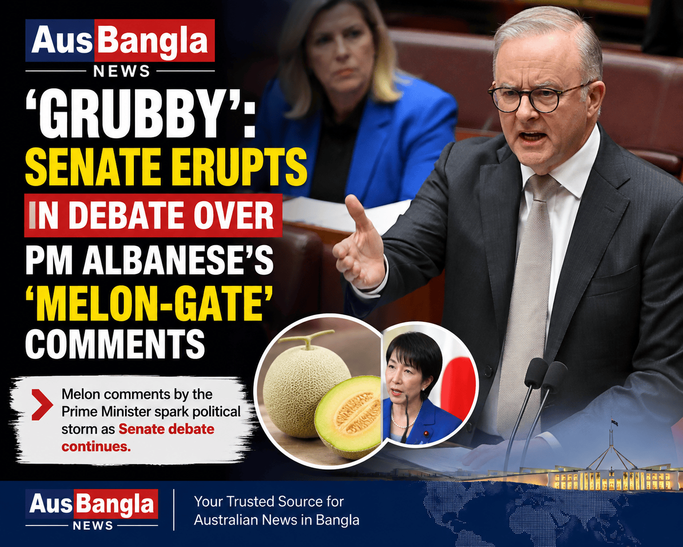 ‘Grubby’: Senate Erupts in Debate Over PM Albanese’s ‘Melon-Gate’ Comments