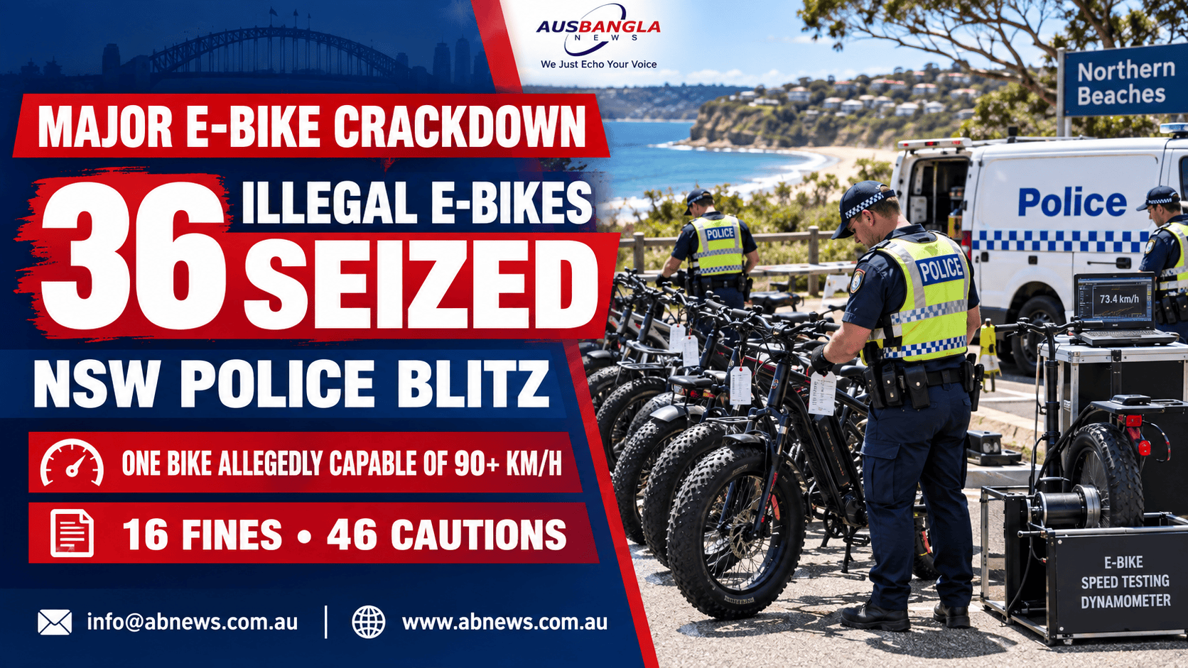 Police Seize 36 Illegal E-Bikes in Major NSW Crackdown